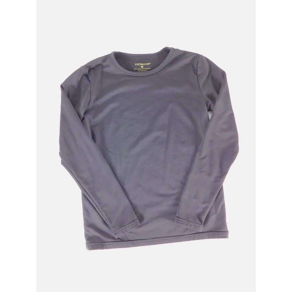 ViCherub Shirt Youth Medium Black Long Sleeve Stretch Thermal Base Layer Top